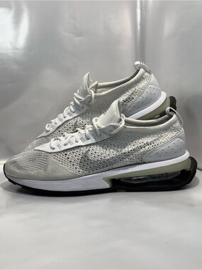 Nike Men's Size 8.5 Air Max Flyknit Racer White Athletic Running Shoe FJ4002-100